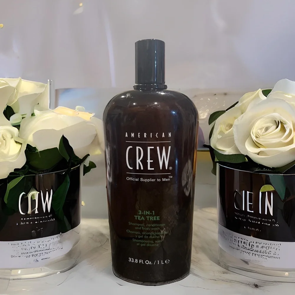 American Crew 3 in 1 Tea Tree Shampoo , Conditioner and Body wash 33.8 oz
